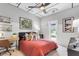 Modern bedroom with a stylish desk area, contemporary decor, and lots of natural light at 1168 Reserve Ln, Awendaw, SC 29429