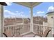 This is an image of the balcony of the home, with neighborhood views and lounge furniture at 129 Sabal Ct, Summerville, SC 29483