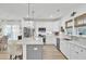 Modern kitchen featuring white cabinets, quartz countertops, and stainless steel appliances at 129 Sabal Ct, Summerville, SC 29483
