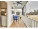 Cozy screened-in porch with outdoor seating, perfect for enjoying the fresh air and outdoor views at 129 Sabal Ct, Summerville, SC 29483