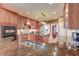 Gourmet kitchen with custom cabinets, a large granite island, and stainless steel appliances at 1756 Indigo Island Dr, Hanahan, SC 29410