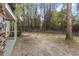 Fenced-in backyard with sparse grass and mature trees offering shade and privacy at 1860 Montclair Dr # 1860-A, Mount Pleasant, SC 29464