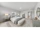 Serene main bedroom with calm gray tones and coordinated furnishings at 207 West Bradford Pointe Dr, Summerville, SC 29486