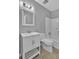 Bathroom offers a shower/tub combo, vanity with a sink, toilet, and neutral paint at 208 Greencastle Dr, Goose Creek, SC 29445