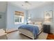 Serene bedroom with soft blue walls, plush carpeting, and bright natural light at 2455 The Haul Over, Seabrook Island, SC 29455