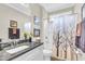 Bathroom features a single sink, granite countertops, and a shower-tub combination at 3115 Cross Vine Ln, Summerville, SC 29483