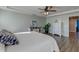 Relaxing main bedroom with hardwood floors, comfortable bed, and stylish decor at 315 Silent Bluff Dr, Summerville, SC 29486