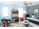 This fun bedroom has a desk and a daybed at 338 Hillman Trail Dr, Moncks Corner, SC 29461