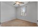 Bedroom features neutral carpet, a window, and a ceiling fan at 350 Bering Ln, Summerville, SC 29486
