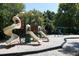Community playground with slides and swing set in a wooded area at 3619 Loggerhead Ct, Seabrook Island, SC 29455