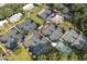Aerial view of multiple tennis courts in a residential community at 3619 Loggerhead Ct, Seabrook Island, SC 29455