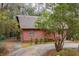 Charming log cabin exterior featuring a well-maintained yard and inviting entrance at 415 W Carolina Ave, Summerville, SC 29483