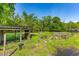 Overgrown open shed on property with wooden fence, providing privacy at 4304 River Rd, Johns Island, SC 29455