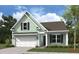 Charming single-story home featuring light green siding, a gabled roof, and an attached one-car garage at 513 Eagleview Dr, Moncks Corner, SC 29461