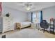 Bright bedroom with a ceiling fan, a work space, and natural light at 1137 Windsome Pl, Mount Pleasant, SC 29464