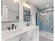 Elegant bathroom with double sinks, quartz countertop, and a modern shower at 1294 Horseshoe Bnd, Mount Pleasant, SC 29464