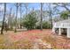 Well-maintained backyard with a classic white wood fence and deck. A private retreat for relaxation and entertainment at 1545 Sterling Oaks Dr, Moncks Corner, SC 29461