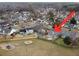 Bird's eye view highlighting the property within a community, near a neighborhood playground at 209 Persimmon Cir, Goose Creek, SC 29445