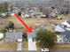 Aerial view of the house in its neighborhood with a park and playground nearby at 209 Persimmon Cir, Goose Creek, SC 29445
