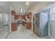 Updated kitchen featuring stainless steel appliances, and vaulted ceilings at 209 Persimmon Cir, Goose Creek, SC 29445