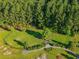 Aerial view of a fenced dog park with separate areas for large and small dogs at 296 Firewheel Ct, Summerville, SC 29486