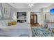 Cozy bedroom with a kitchenette, a comfortable bed, and stylish furnishings at 301 E Richardson Ave, Summerville, SC 29483
