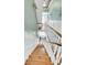 High angle of wooden stairs leading up to the second story at 301 E Richardson Ave, Summerville, SC 29483