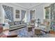 Comfortable living room with blue color scheme, sofa and armchairs at 301 E Richardson Ave, Summerville, SC 29483