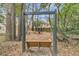 Relaxing backyard swing set nestled among mature trees, perfect for enjoying the outdoors at 301 E Richardson Ave, Summerville, SC 29483