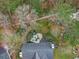 Aerial view of a backyard with a stone patio and seating area at 3216 Rose Walk Ct, Mount Pleasant, SC 29466