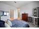 Spacious bedroom boasts plush carpeting and neutral wall coloring at 352 Great Lawn Dr, Summerville, SC 29486