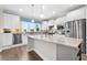 Modern kitchen with stainless steel appliances, a granite island, and plenty of cabinet space for culinary enthusiasts at 402 Switchgrass Dr, Summerville, SC 29486