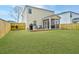 Expansive backyard with a well-manicured lawn, screened in porch, and a barbecue grill at 500 Minim St, Charleston, SC 29414