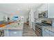 Kitchen with stainless steel appliances, granite countertops and large kitchen island at 500 Minim St, Charleston, SC 29414