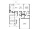 Detailed floor plan showcasing the layout of a three-bedroom home with a two-car garage at 5032 Scow Ct, Summerville, SC 29485