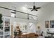 Open living space with high ceilings, modern decor, and a view of the dining area at 6917 Tanner Hall Blvd, Hanahan, SC 29410