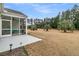 Serene backyard with views of the lawn and screened-in patio at 714 Battery Edge Dr, Summerville, SC 29486
