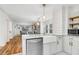 The well-designed kitchen features an open floor plan with a view to the living room at 783 Lake Frances Dr, Charleston, SC 29412