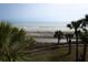 Enjoy the scenic beach view from the balcony with lush palm trees at 10 Toms Turnaround Cir, Edisto Island, SC 29438