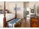 Comfortable bedroom featuring a four-poster bed and coastal-themed decorations and furnishings at 10 Toms Turnaround Cir, Edisto Island, SC 29438
