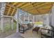 Back patio with outdoor seating overlooking the backyard and pool for enjoying the outdoors at 1012 Denali Ct, Summerville, SC 29483