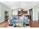 Open floor plan with living room seamlessly flowing into kitchen and dining, offering modern convenience at 106 Terrapin Cir, Summerville, SC 29483