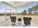 Screened porch with two cushioned chairs overlooking a grassy lawn at 106 Terrapin Cir, Summerville, SC 29483