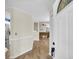 Inviting foyer features beautiful floors that flow into the living room with a fireplace at 1060 Oakcrest Drive, Charleston, SC 29412