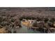 Picturesque aerial shot of homes surrounded by fall foliage, with docks extending into the serene waterfront at 1106 Mccrae Dr, Moncks Corner, SC 29461