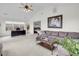 Open-concept living area with high ceilings and adjacent office space at 1106 Mccrae Dr, Moncks Corner, SC 29461