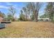 A large, leafy backyard featuring a deck and plenty of space for outdoor activities at 120 Carol Dr, Goose Creek, SC 29445