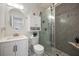 Updated bathroom with gray tile shower and modern vanity at 129 Isherwood Dr, Goose Creek, SC 29445