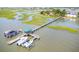 Beautiful waterfront home featuring a private boat dock and pier, perfect for enjoying coastal living at 1607 Folly Creek Way Way # C-5, Charleston, SC 29412