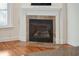 A close-up of the fireplace showing the craftsmanship and tiled hearth at 1607 Folly Creek Way Way # C-5, Charleston, SC 29412